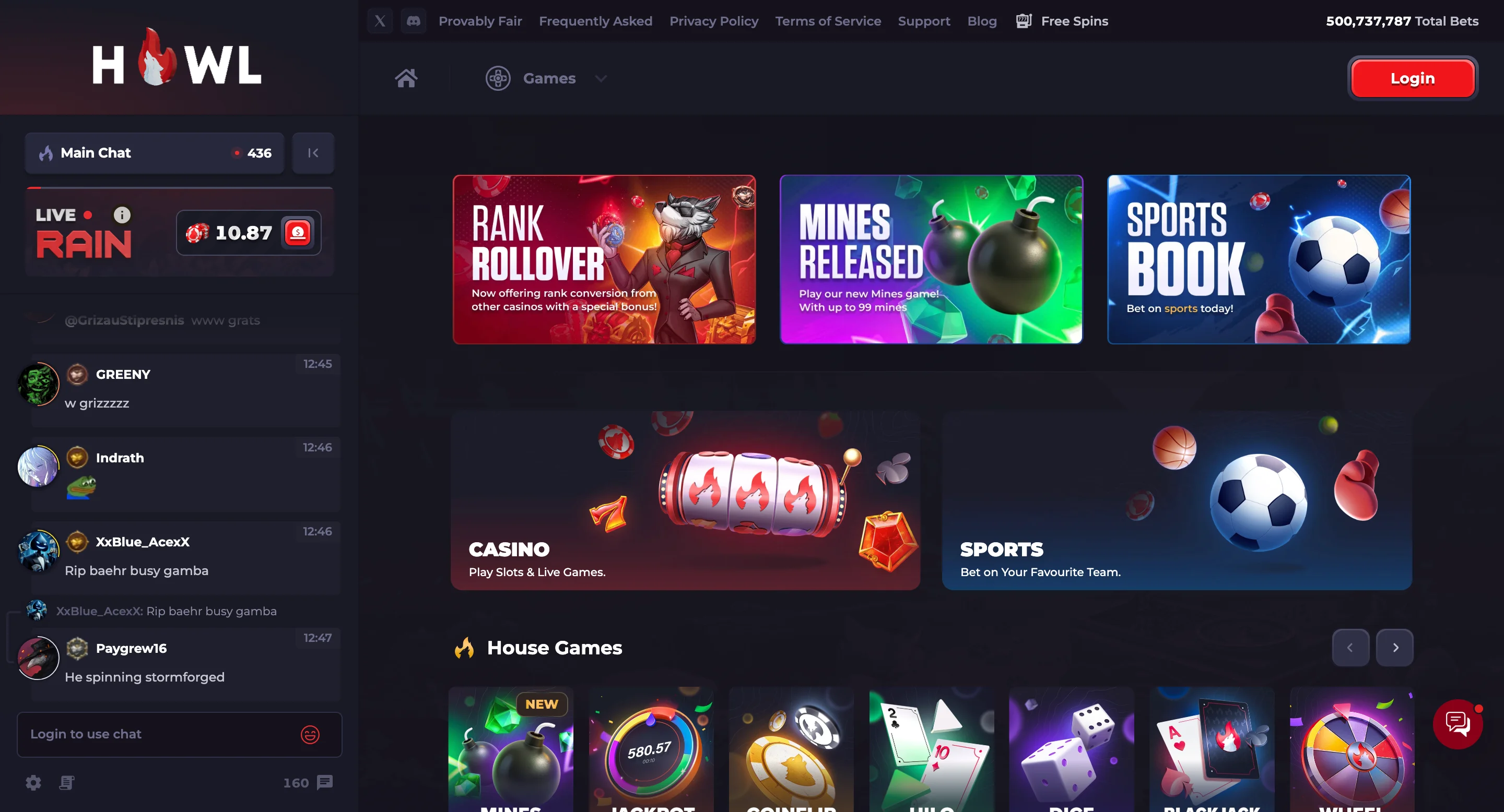 Howl.gg new UI