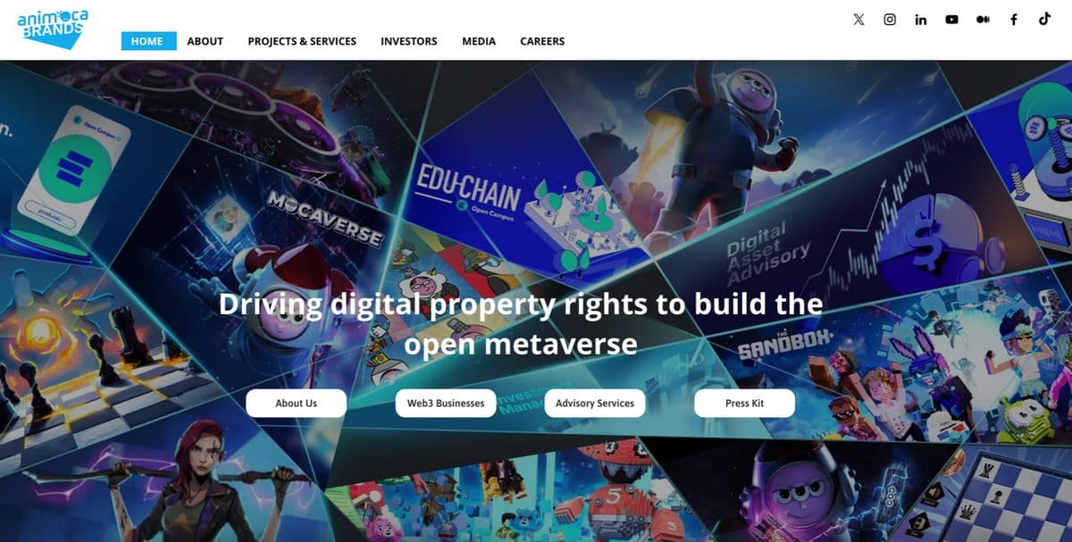animoca-brands platform screenshot