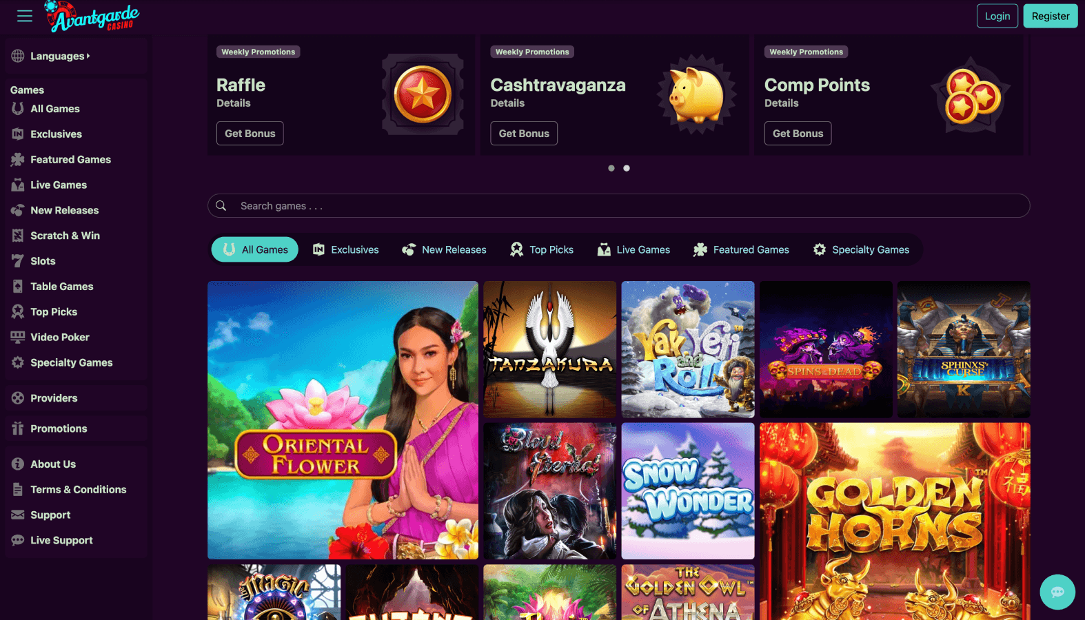 Avantgarde Casino screenshot