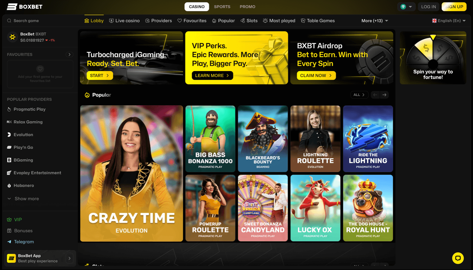 Boxbet screenshot