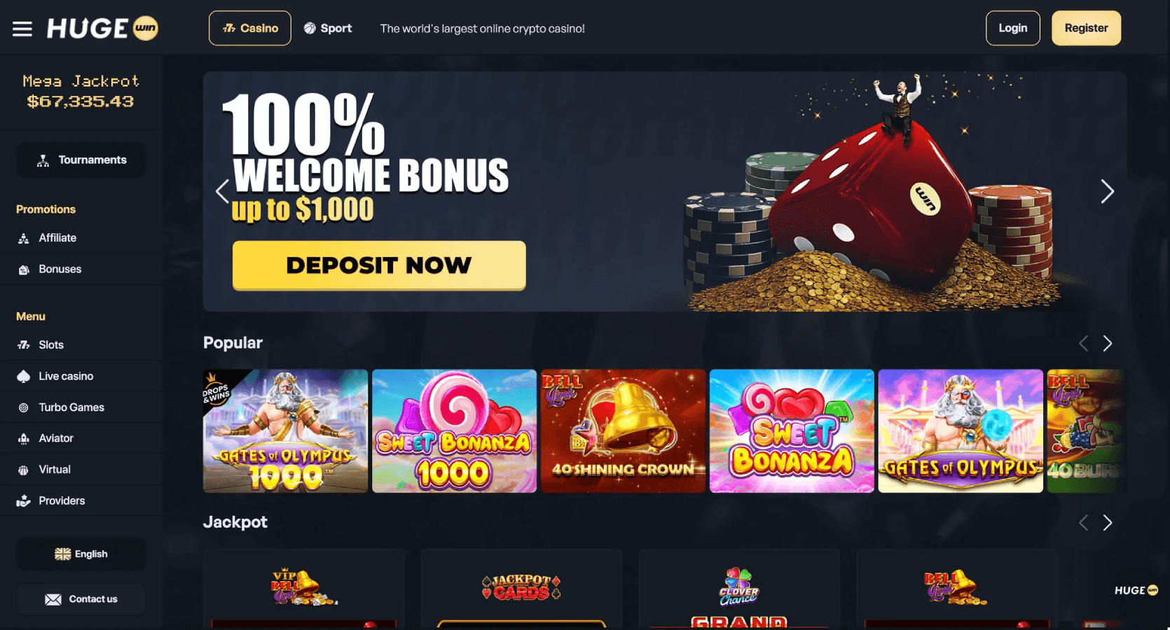 Hugewin screenshot