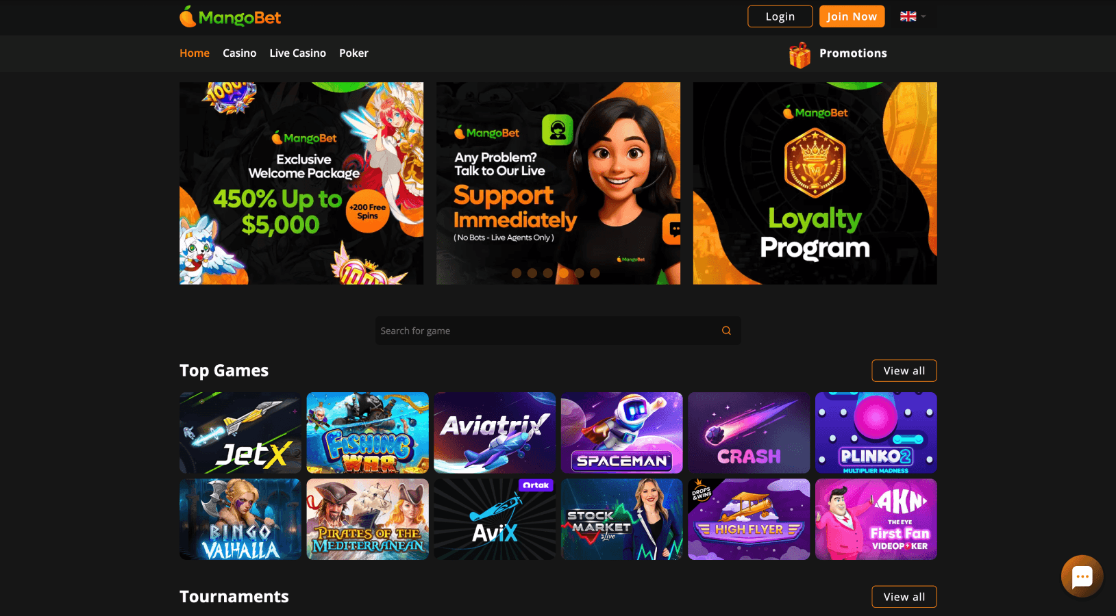 MangoBet screenshot