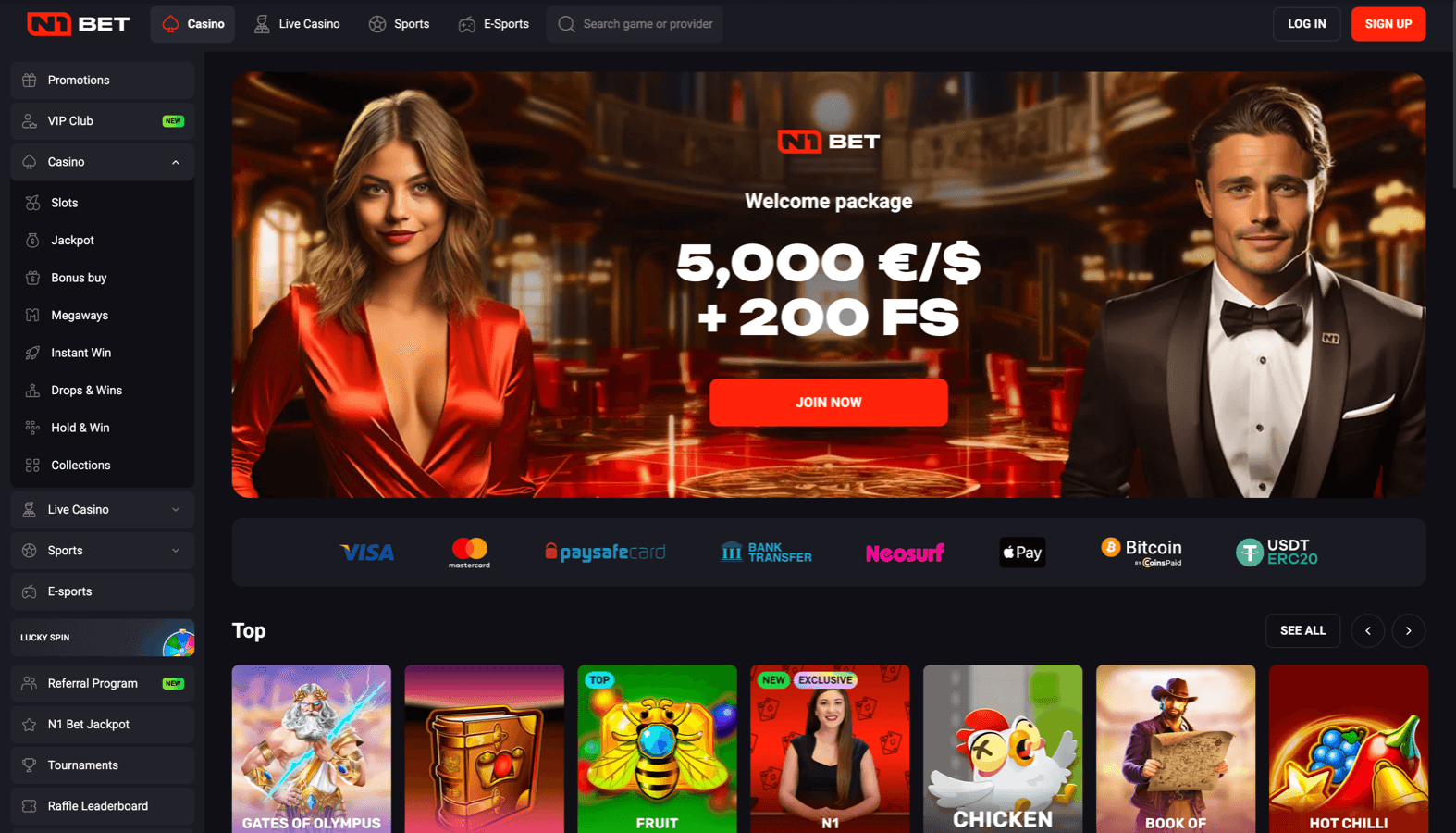 N1Bet Casino screenshot