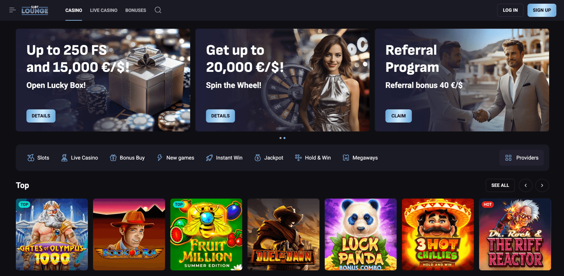 SlotLounge Casino screenshot