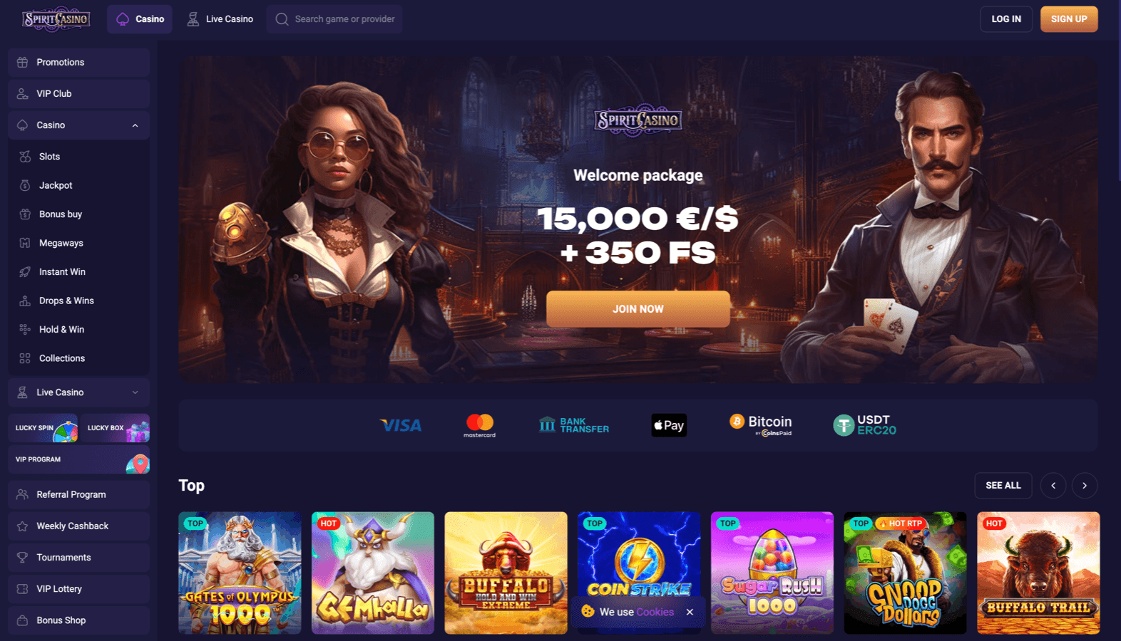 Spirit Casino screenshot