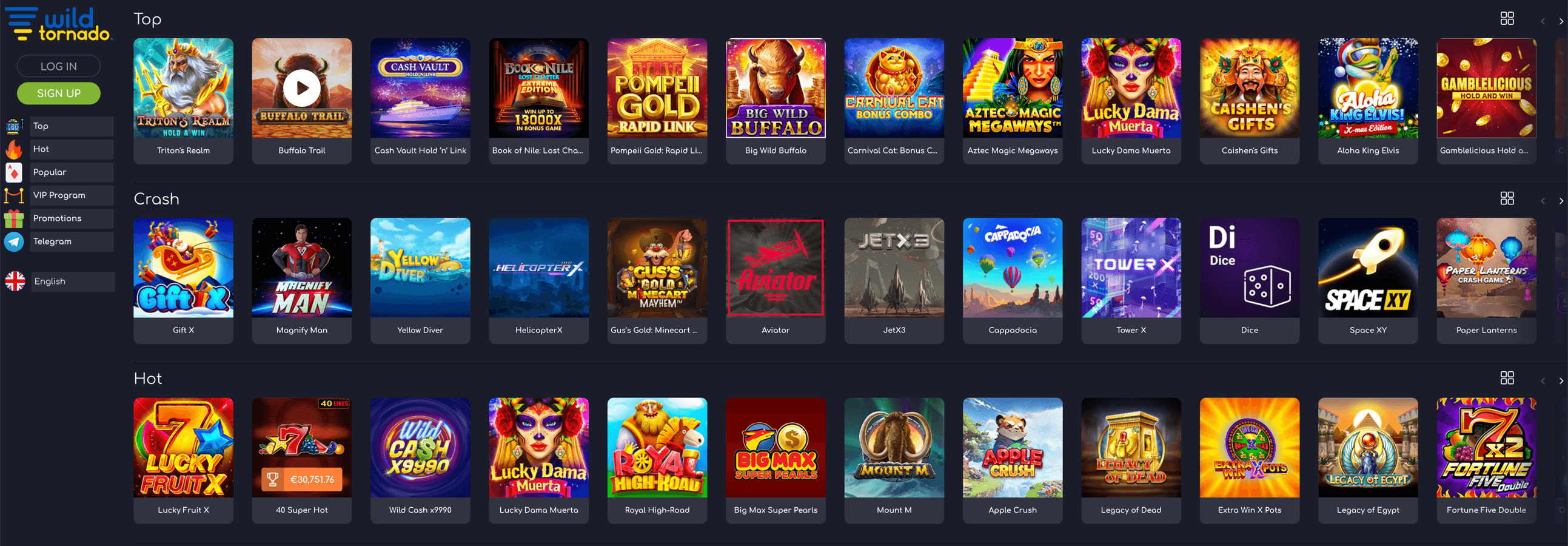 Wild Tornado Casino screenshot