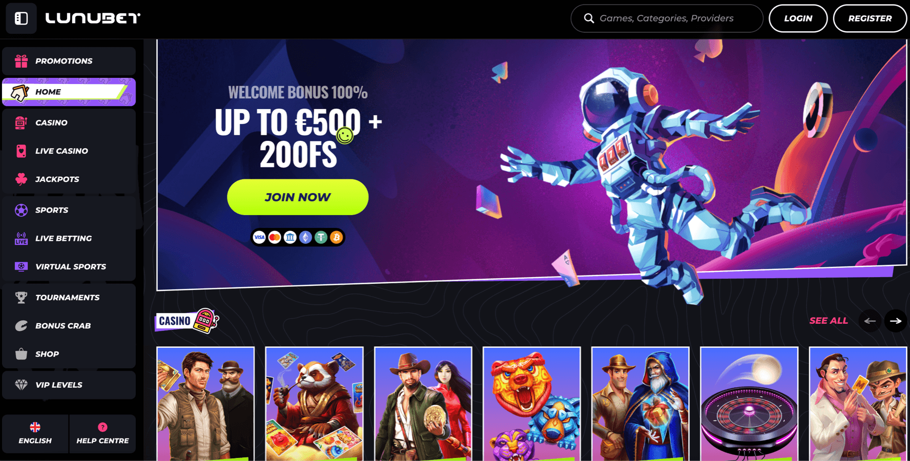 Lunubet screenshot
