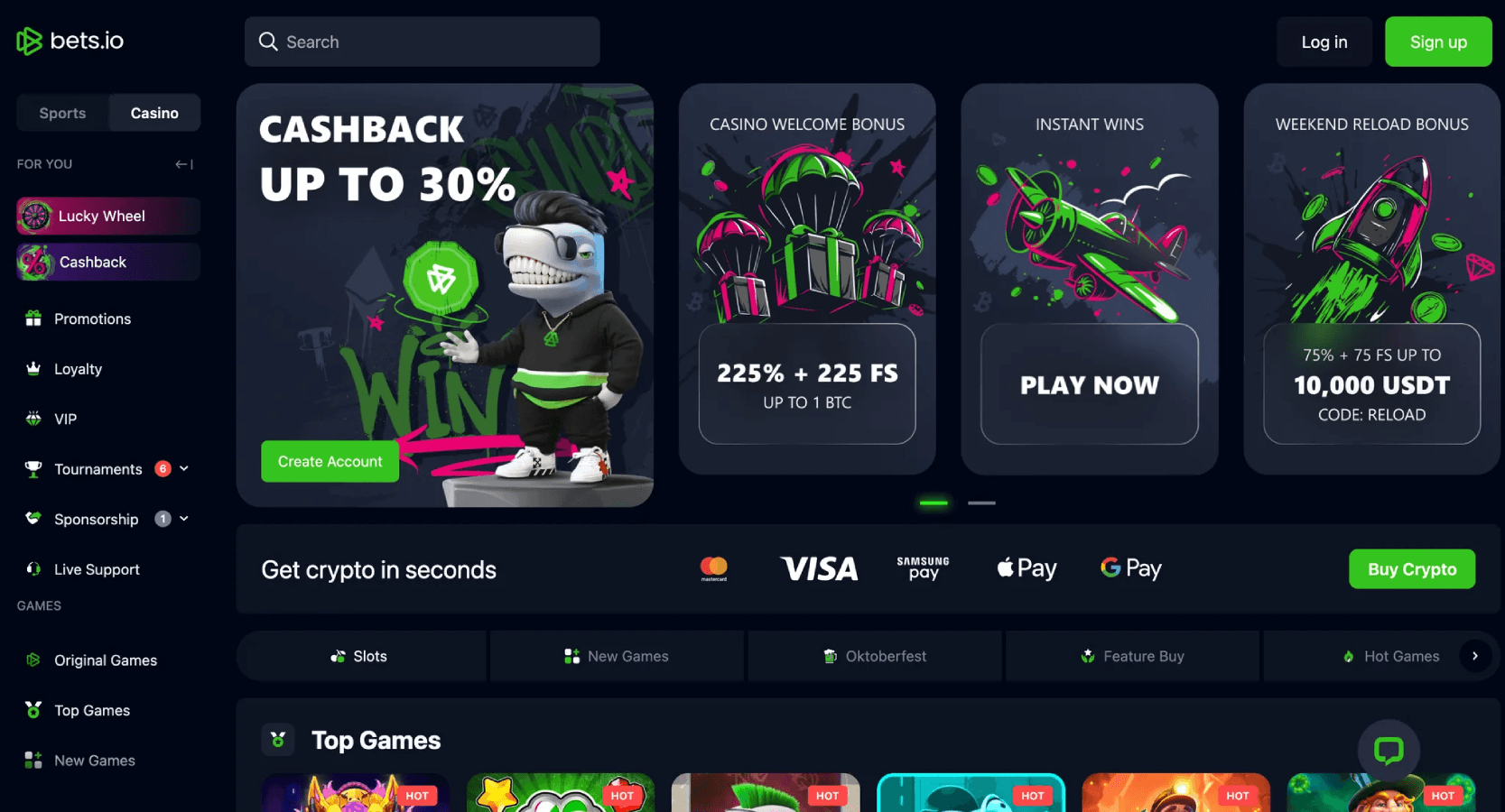 Bets.io Casino screenshot
