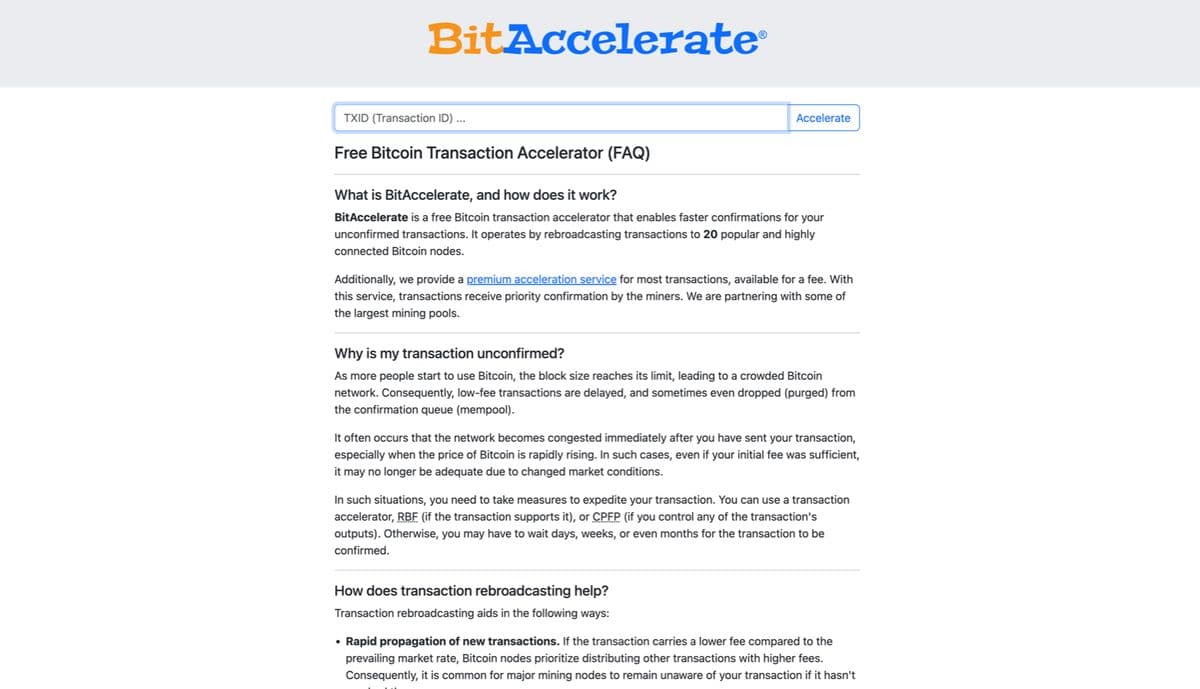 bitaccelerate platform screenshot