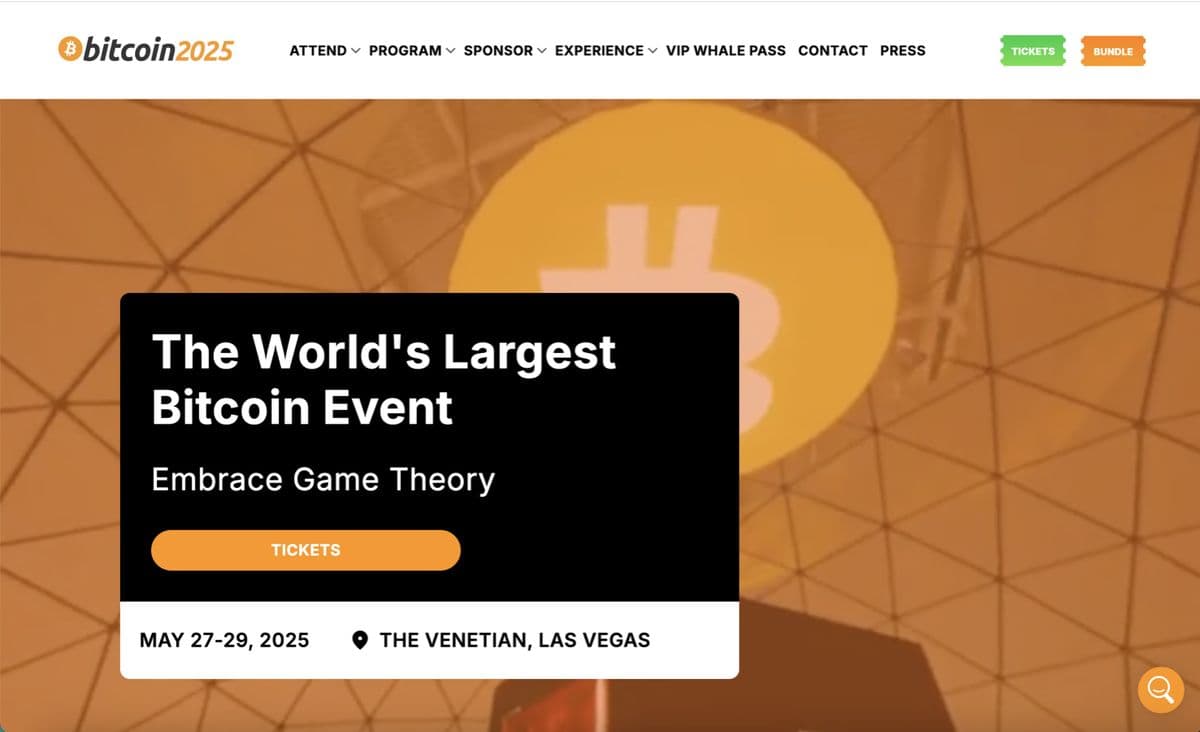 bitcoin-conference platform screenshot