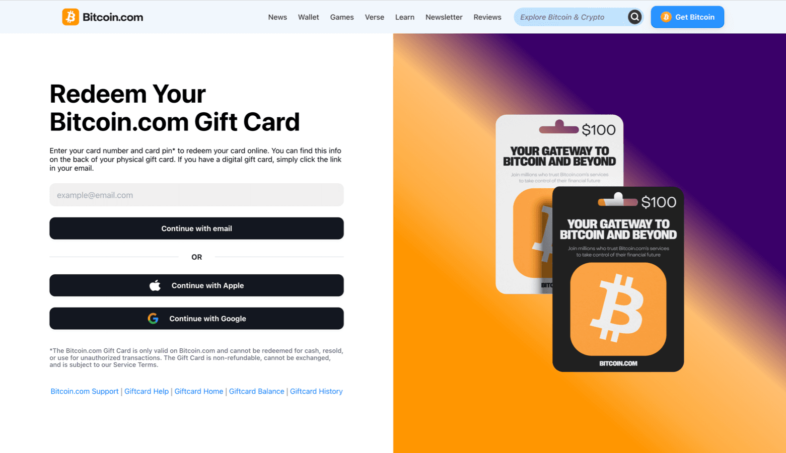 bitcoincom-giftcard screenshot