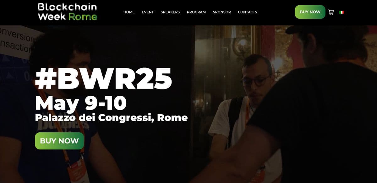 blockchain-week-rome-2025 platform screenshot