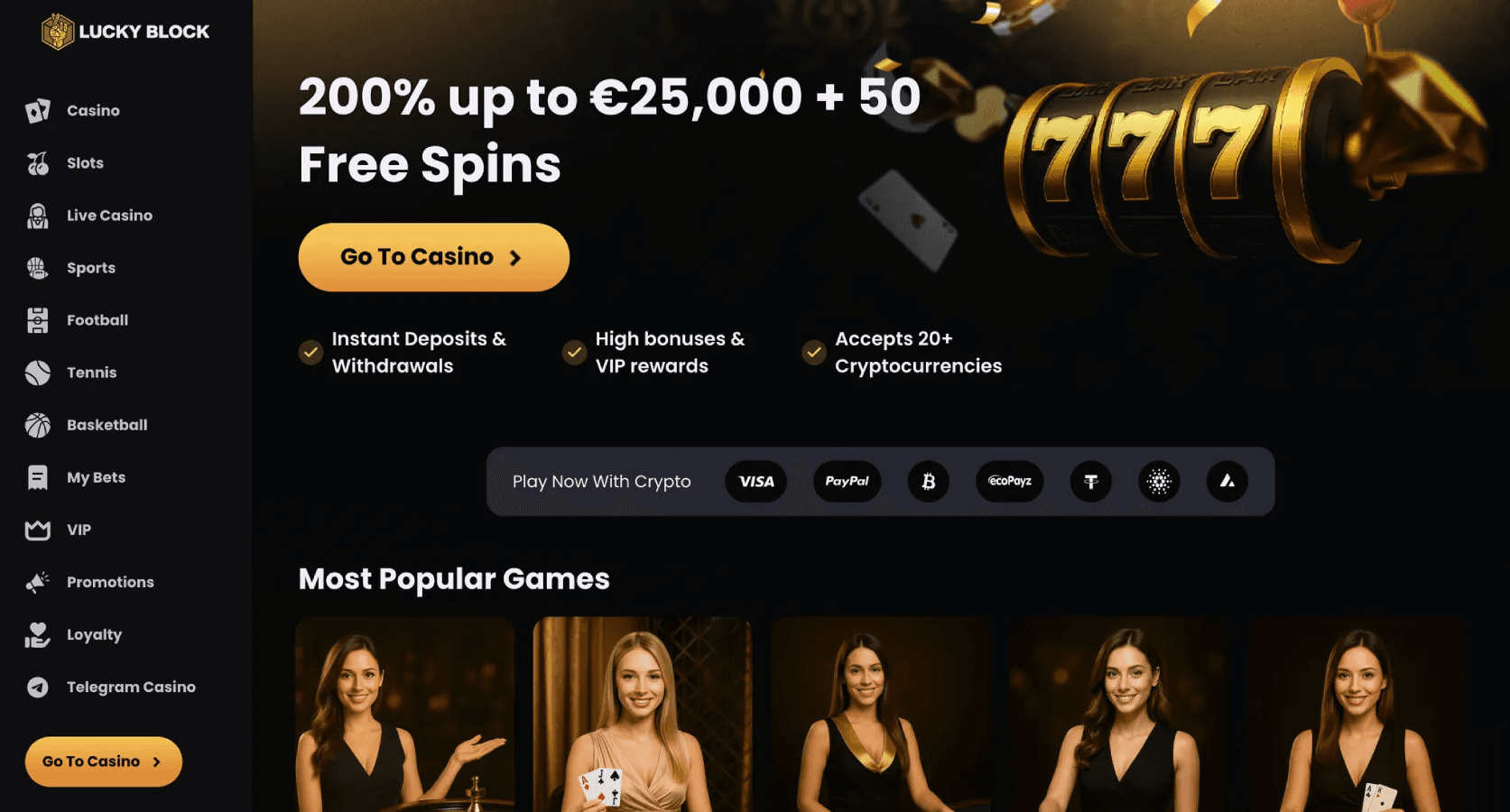 Lucky Block - Crypto Casino with Massive Game Variety screenshot