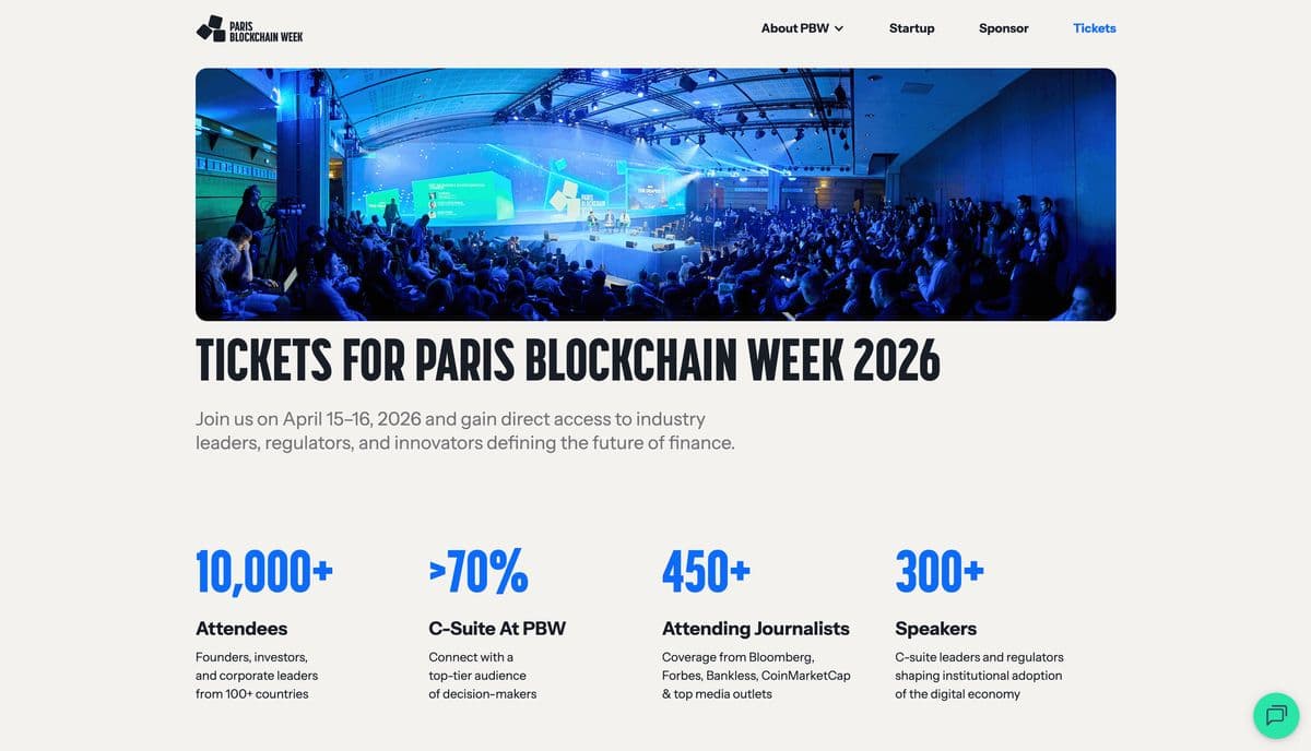paris-blockchain-week-2026 platform screenshot