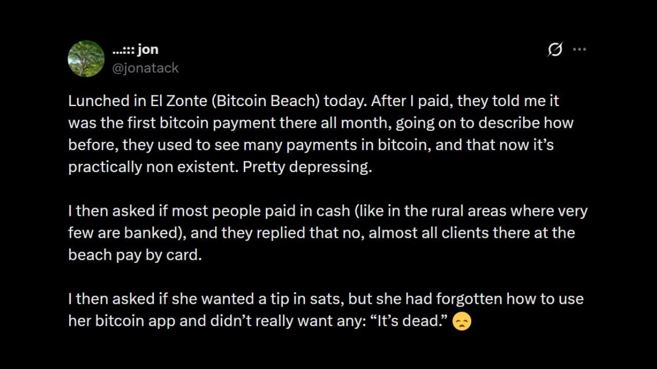 Розробник Bitcoin Core попереджає, що платежі в біткойнах зникають на «Біткойн-Біч»