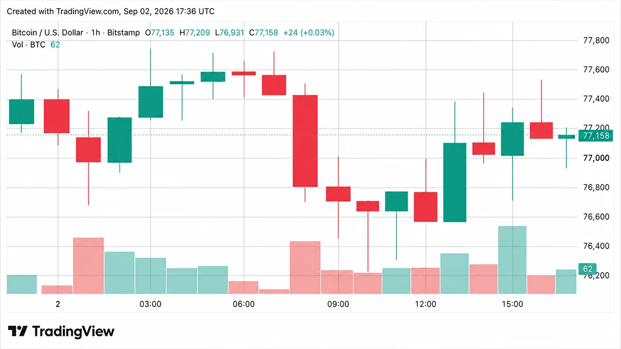 Bitcoin-koers weerstaat daling naar 76.000 dollar; analist wijst op volgende koopzone bij 74.000 dollar