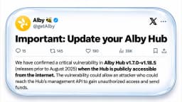 Lightning Security Alert: Alby Reveals Critical Hub Vulnerability
