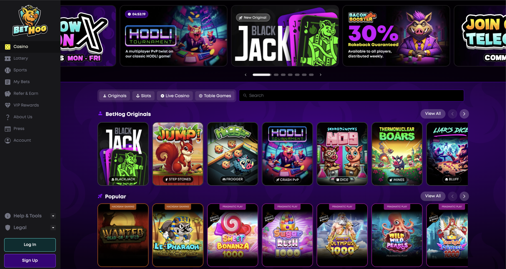 BetHog: Your Ultimate Destination for Crypto Casino and Sports Betting