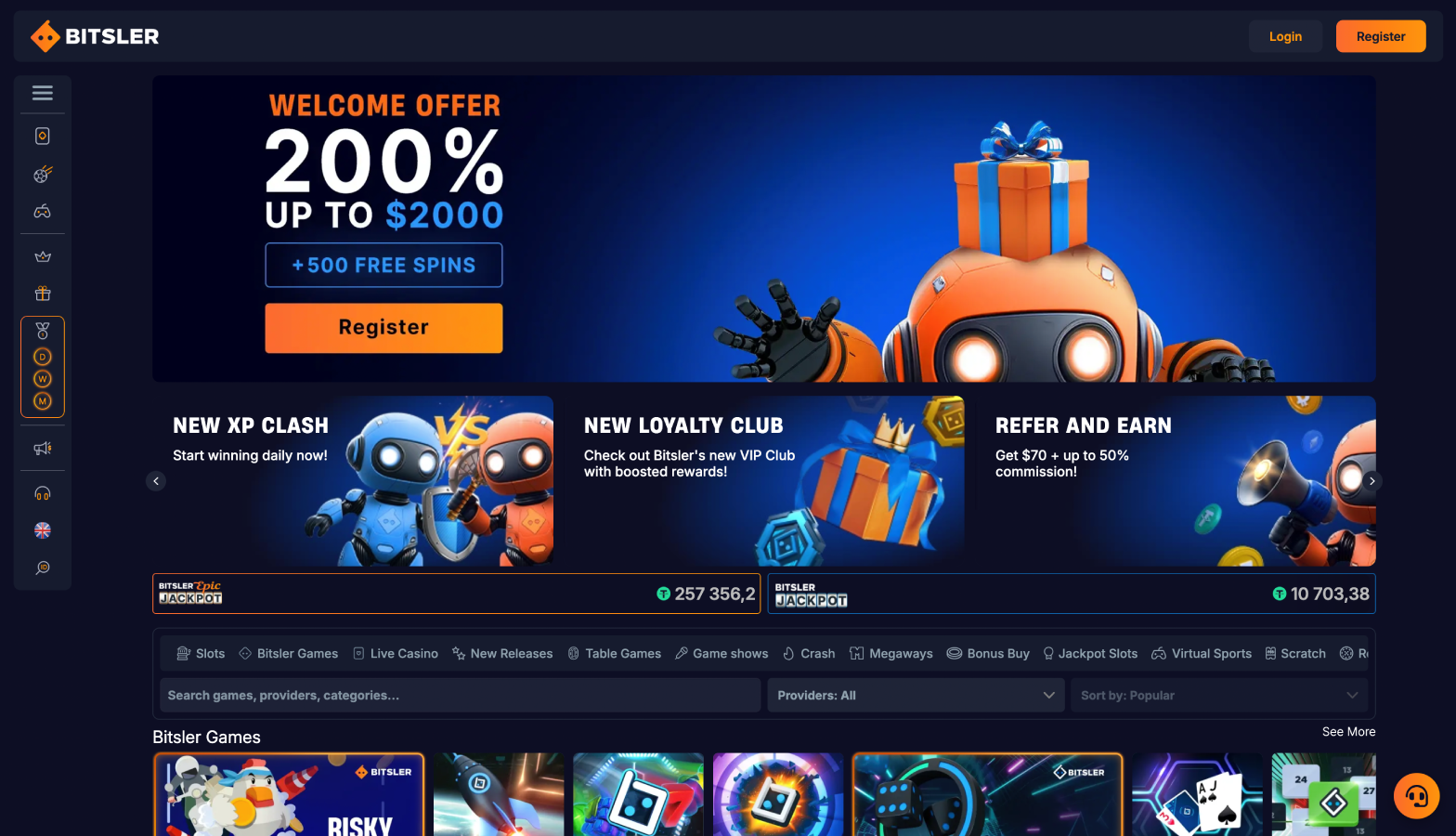 🎲 加密骰子游戏→ 比特币骰子| 即时胜利和支付