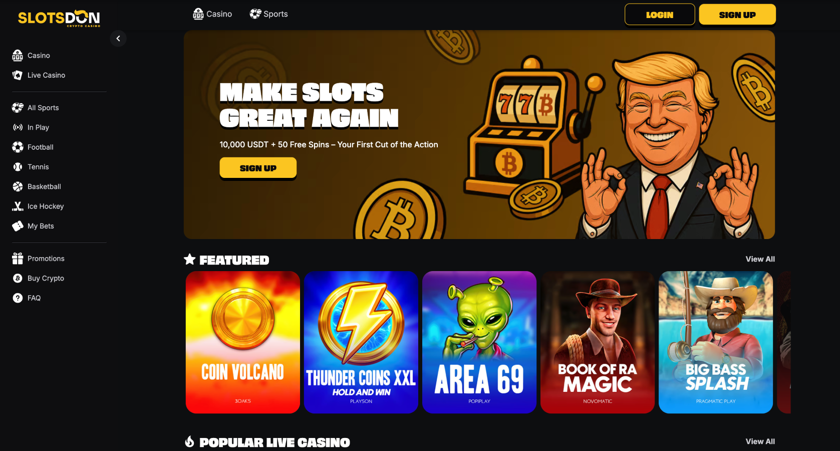 슬롯돈 카지노 – 최대 10,000 USDT + 50회 무료 스핀 | 3000개 이상의 게임