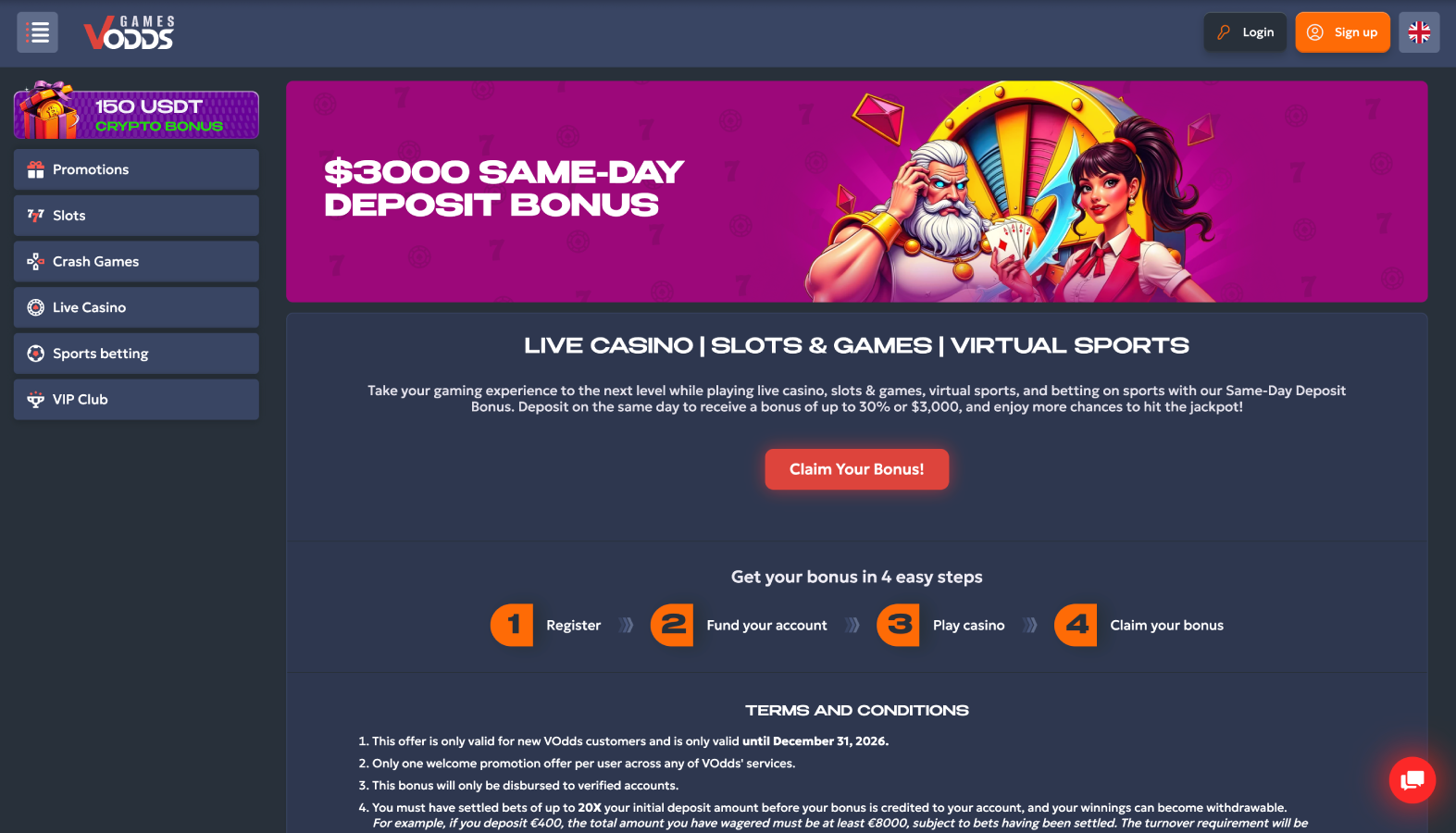 VOdds – 25% Welcome Bonus up to €250 + Daily Tournaments | Premium  Sportsbook Aggregator